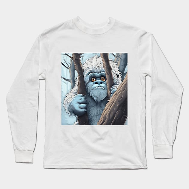 awkward yeti inspired afraid Yeti Long Sleeve T-Shirt by Fadedstar